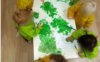 Painting leaves and writing letters